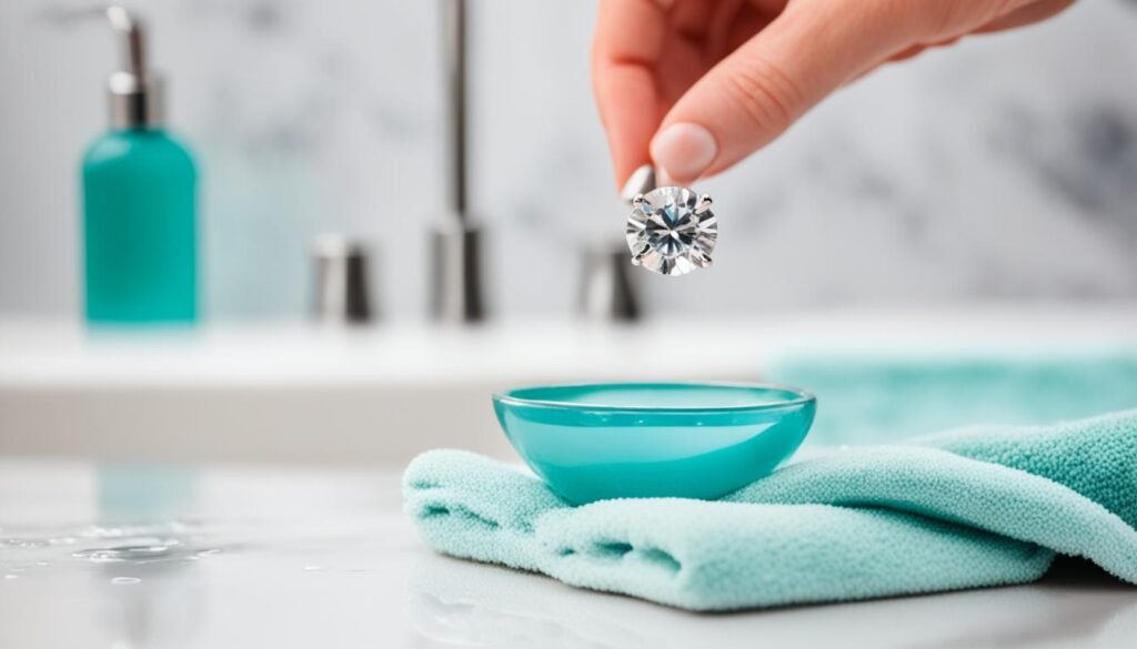 Cleaning moissanite ring at home